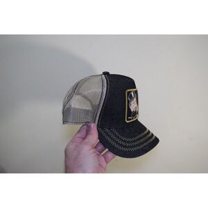 OVERLORD Snapback Mesh TRUCKER CAP MONOPOLY MAN NWOT BLACK GOLD